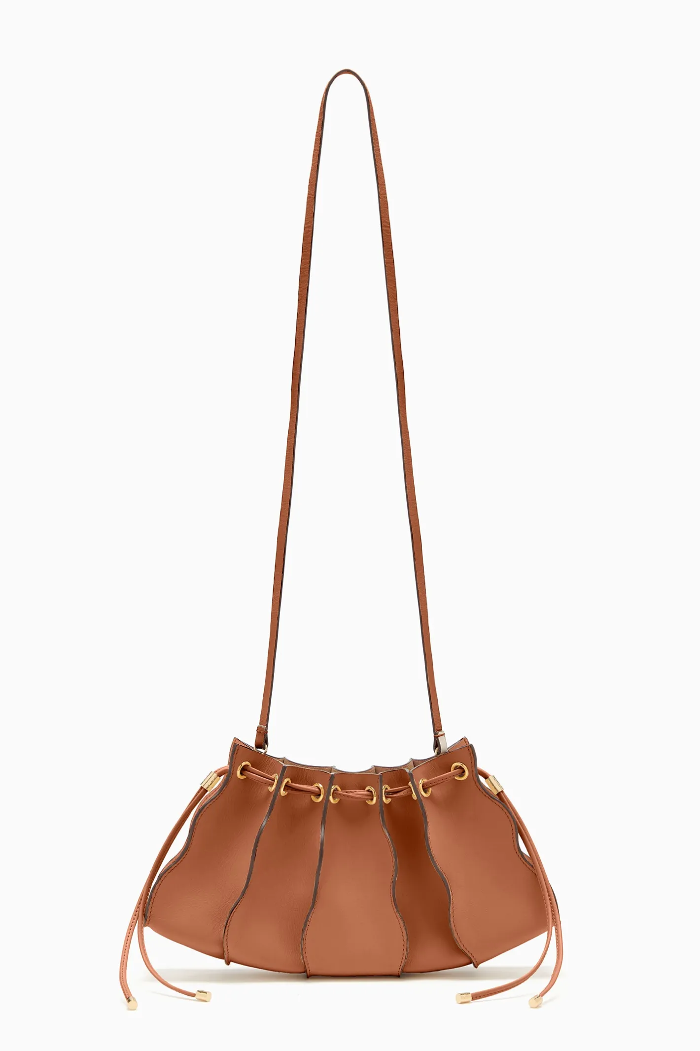 Ulla Johnson Adria Pleated Wave Clutch< Handbags