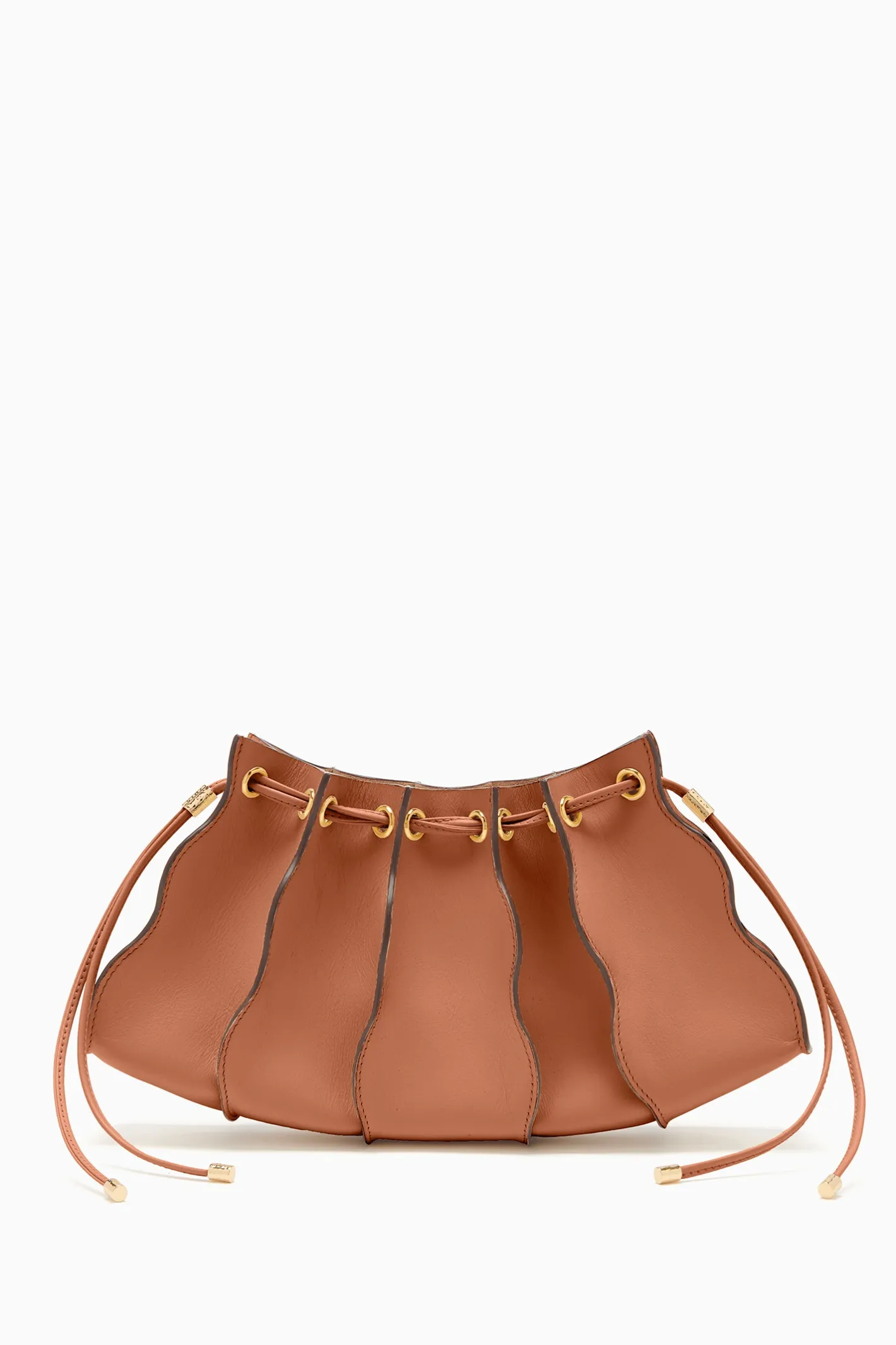 Ulla Johnson Adria Pleated Wave Clutch< Handbags