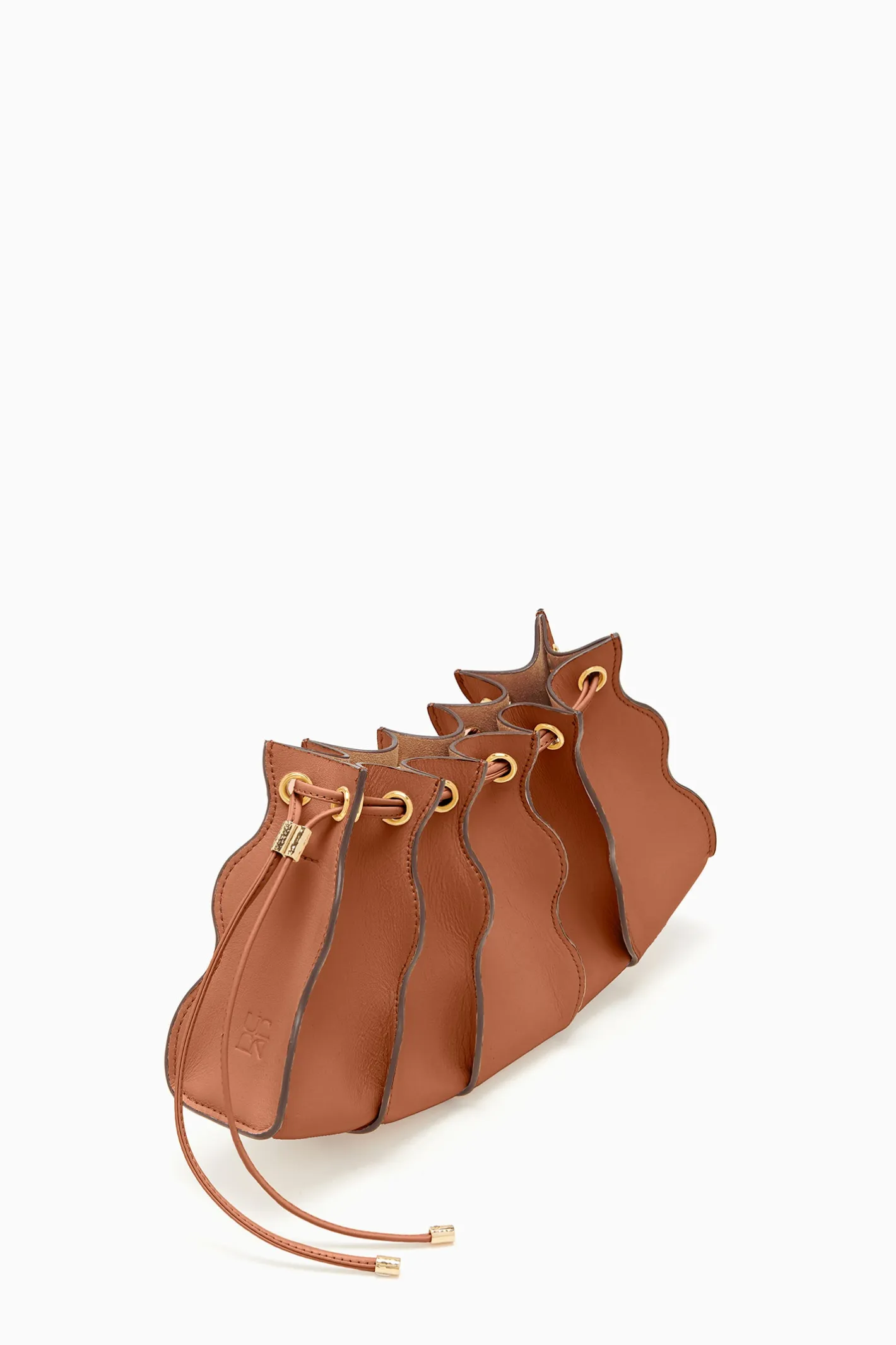 Ulla Johnson Adria Pleated Wave Clutch< Handbags