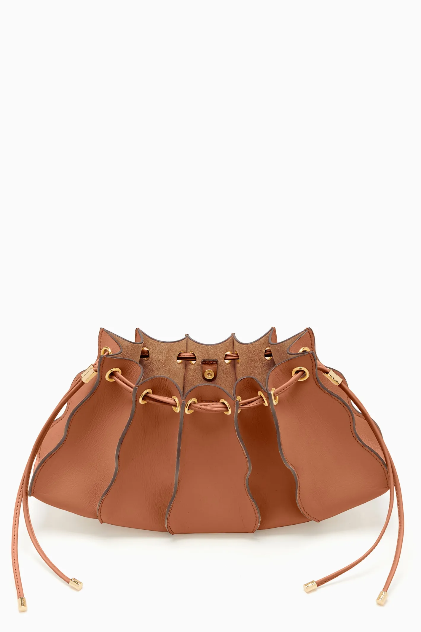 Ulla Johnson Adria Pleated Wave Clutch< Handbags