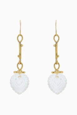 Ulla Johnson Carved Heart Earrings< Jewelry
