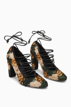 Ulla Johnson Rosalia Feather Lace Up High Heel< Shoes